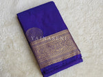 Load image into Gallery viewer, Semi Soft Silk Gold Zari Saree - Violet Blue
