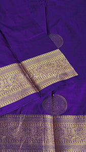 Semi Soft Silk Gold Zari Saree - Violet