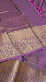 Load image into Gallery viewer, Color Block Series : Semi Kanchi Silk Saree - Dark Mauve x Pink
