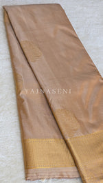 Load image into Gallery viewer, Color Block Series : Semi Kanchi Silk Saree - Champagne x Grey
