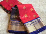 Load image into Gallery viewer, RANIS NEELAM - Pure Kanjivaram Silk Saree with Gold Zari
