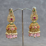 Load image into Gallery viewer, SARANIKA jhumkas (Pink)
