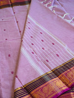 Load image into Gallery viewer, Kanchi Cotton Saree : Light Purple x Magenta
