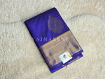 Load image into Gallery viewer, Semi Kanchi Silk x Gold Zari Saree - Royal Blue
