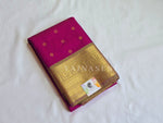 Load image into Gallery viewer, Kanchipuram Semi Silk Saree - Magenta x Olive (Dual Tone)
