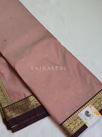 Load image into Gallery viewer, Kanchipuram Semi Silk Saree - Light Mauve x Deep Wine
