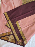 Load image into Gallery viewer, Kanchipuram Semi Silk Saree - Light Mauve x Deep Wine
