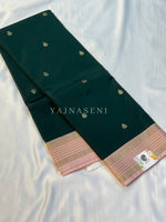 Load image into Gallery viewer, Kanchipuram Semi Silk Saree - Timber Green x Baby Pink
