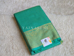Load image into Gallery viewer, Vaira oosi x Checkered Saree - Turquoise Green
