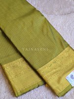 Load image into Gallery viewer, Vaira oosi x Checkered Saree - Olive
