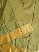 Load image into Gallery viewer, Vaira oosi x Checkered Saree - Olive
