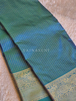 Load image into Gallery viewer, Vaira oosi x Checkered Saree - Peacock
