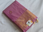 Load image into Gallery viewer, Vaira Oosi Checkered x Peacock Semi Silk Saree - Mauve Pink
