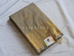 Load image into Gallery viewer, Vaira Oosi Checkered x Peacock Semi Silk Saree - Harbor Grey

