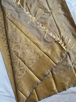 Load image into Gallery viewer, Vaira Oosi Checkered x Peacock Semi Silk Saree - Harbor Grey
