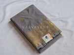 Load image into Gallery viewer, Vaira Oosi Checkered x Peacock Semi Silk Saree - Steel Grey
