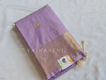 Load image into Gallery viewer, Vaira Oosi Checkered x Peacock Semi Silk Saree - Lavender

