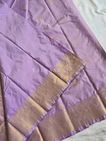 Load image into Gallery viewer, Vaira Oosi Checkered x Peacock Semi Silk Saree - Lavender
