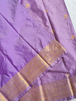 Load image into Gallery viewer, Vaira Oosi Checkered x Peacock Semi Silk Saree - Dark Lavender
