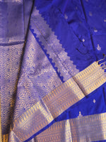 Load image into Gallery viewer, Dainty Motifs x Semi Soft Silk Saree - Royal Blue
