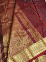 Load image into Gallery viewer, Dainty Motifs x Semi Soft Silk Saree - Maroon
