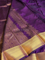 Load image into Gallery viewer, Dainty Motifs x Semi Soft Silk Saree - Dark Purple
