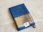 Load image into Gallery viewer, Dainty Motifs x Semi Soft Silk Saree - Blue (green undertone)
