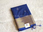 Load image into Gallery viewer, Dainty Motifs x Semi Soft Silk Saree - Navy Blue
