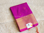 Load image into Gallery viewer, Dainty Motifs x Semi Soft Silk Saree - Magenta Purple

