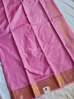 Load image into Gallery viewer, Minimalist Semi Silk Saree x Gold Zari - Light Pink
