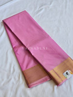Load image into Gallery viewer, Minimalist Semi Silk Saree x Gold Zari - Light Pink

