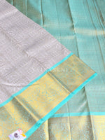 Load image into Gallery viewer, CELESTIAL OASIS - Pure Kanjivaram Silk Saree with Gold and Light Gold Zari
