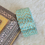 Load image into Gallery viewer, Metallic x Dot Bangles - Aqua
