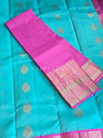 Load image into Gallery viewer, Cotton Candy - Pure Kanjivaram Silk Saree with White Gold Zari
