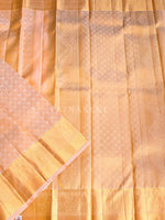 Load image into Gallery viewer, Golden Peach - Pure Kanjivaram Silk Saree with Silver &amp; Gold Zari
