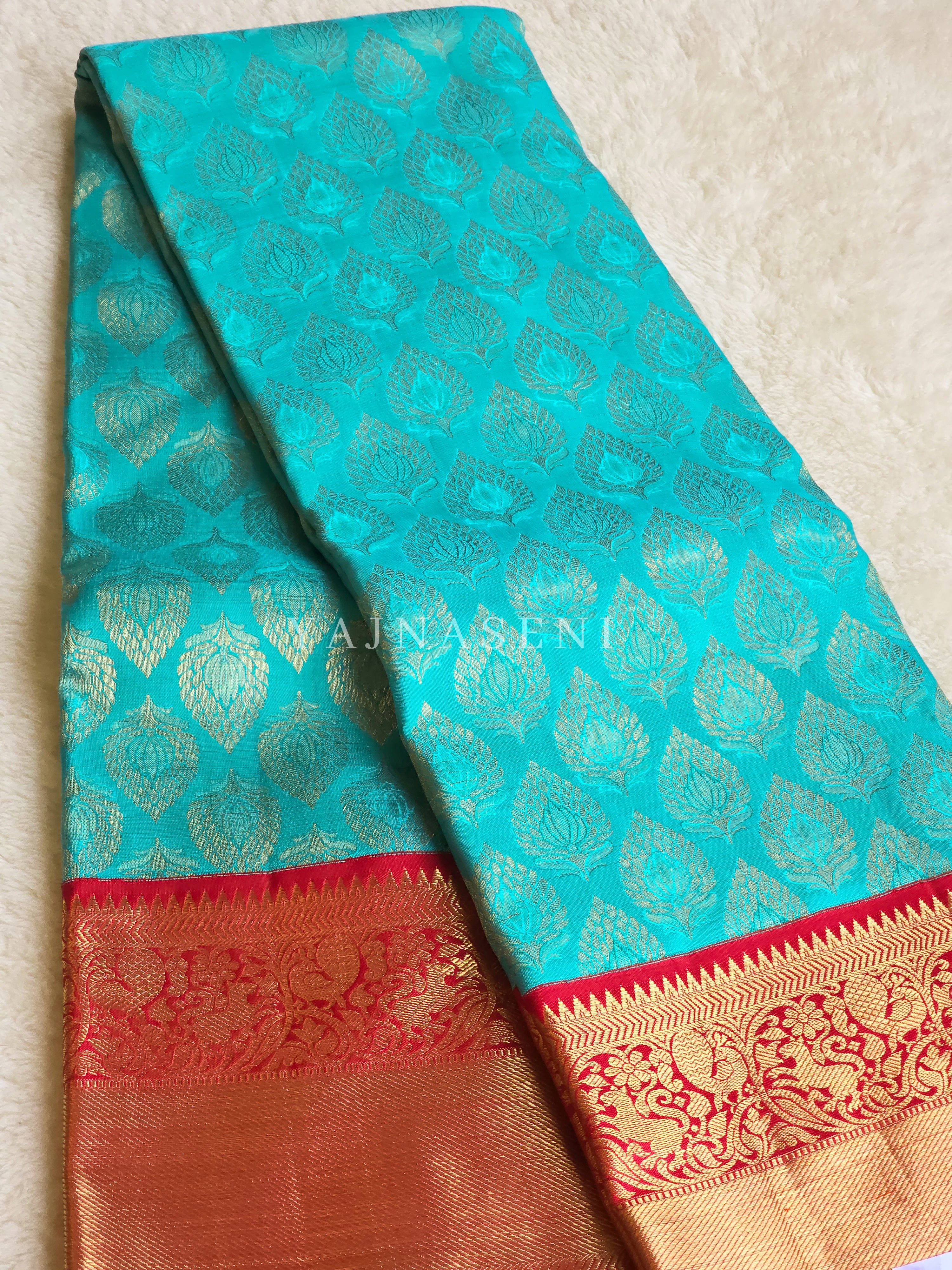 MAJESTIC MIRAGE - Pure Kanjivaram Silk Saree with Gold Zari