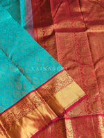 Load image into Gallery viewer, MAJESTIC MIRAGE - Pure Kanjivaram Silk Saree with Gold Zari
