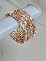 Load image into Gallery viewer, TASHA - Set of 4 bangles (Rosegold)
