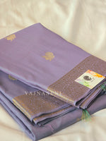 Load image into Gallery viewer, Classic Motifs x Semi Kanchi Soft Silk Saree - Periwinkle [Dual Tone]
