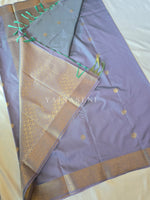 Load image into Gallery viewer, Classic Motifs x Semi Kanchi Soft Silk Saree - Periwinkle [Dual Tone]
