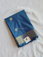 Load image into Gallery viewer, Classic Motifs x Semi Kanchi Soft Silk Saree - Peacock Blue
