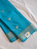Load image into Gallery viewer, Classic Motifs x Semi Kanchi Soft Silk Saree - Sky

