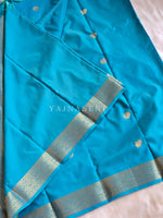 Load image into Gallery viewer, Classic Motifs x Semi Kanchi Soft Silk Saree - Sky
