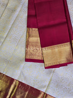 Load image into Gallery viewer, ROSEWOOD RADIANCE - Pure Kanjivaram Silk Saree with Gold Zari

