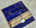 Load image into Gallery viewer, Mayil Chakram x Kattam Silk Cotton Saree : Royal Blue
