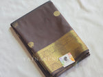 Load image into Gallery viewer, Heritage Motifs x Semi Soft Silk Saree - Taupe Brown [Blue Undertone]
