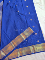 Load image into Gallery viewer, Heritage Motifs x Semi Soft Silk Saree - Sapphire Blue
