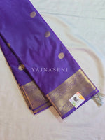 Load image into Gallery viewer, Heritage Motifs x Semi Soft Silk Saree - Violet [Blue Undertone]
