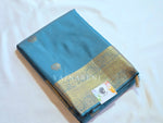 Load image into Gallery viewer, Heritage Motifs x Semi Soft Silk Saree - Dusky Blue
