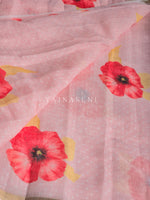 Load image into Gallery viewer, Floral x Linen Cotton Saree - Pastel Pink
